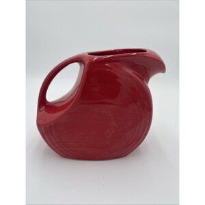 Fiesta Ware Scarlet Red Large 7.5" Disc Pitcher 67oz Homer Laughlin Ceramic